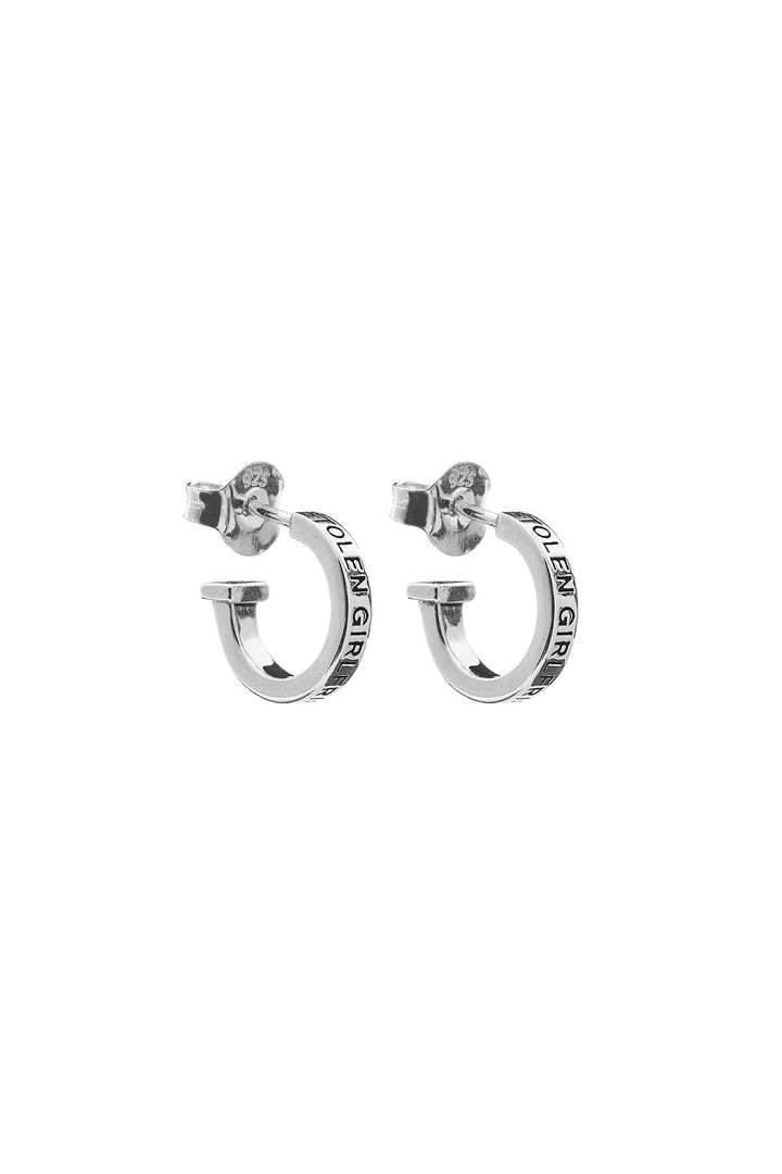 CLEAN LOGO HOOP EARRINGS