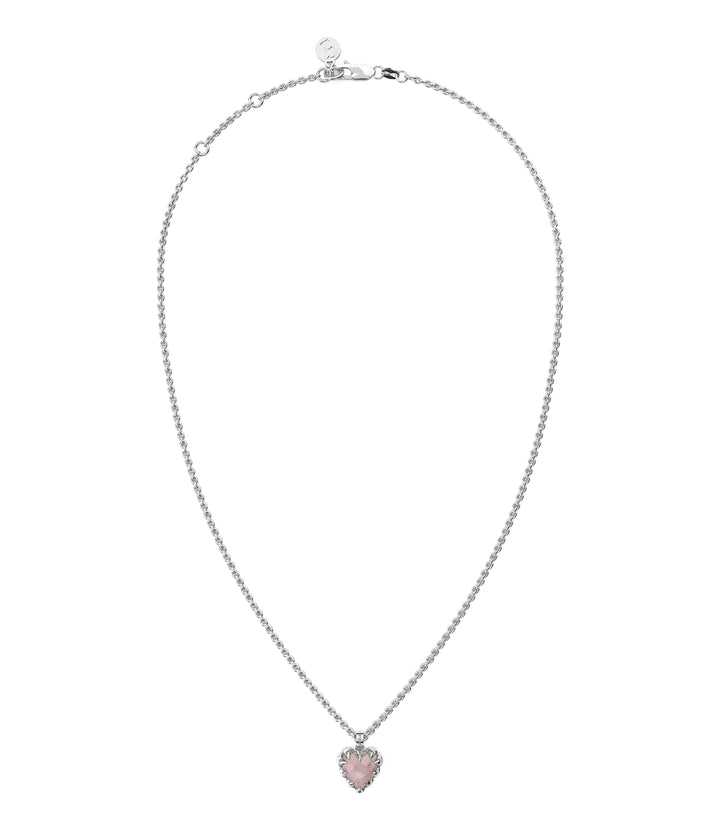 LOVE CLAW NECKLACE ROSE QUARTZ