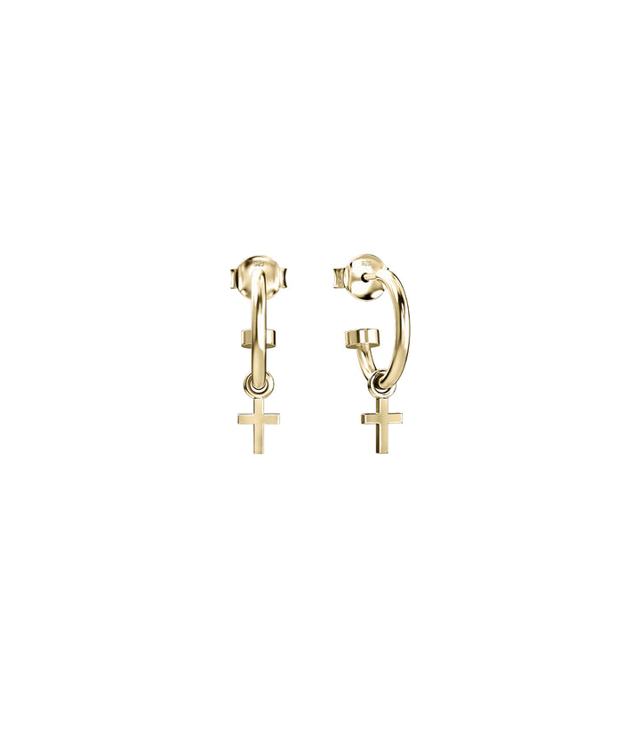 STOLEN CROSS ANCHOR SLEEPER - GOLD PLATED