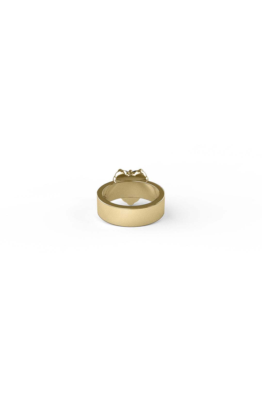 ORIGINAL SETTING - LOVE CLAW RING ONYX - 18K GOLD VERMEIL