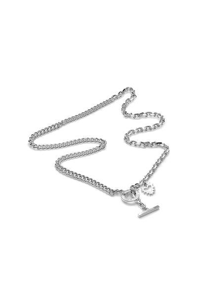 Buy Sterling Silver and Rose Gold Plated Heat T-bar Necklace from the Next  UK online shop