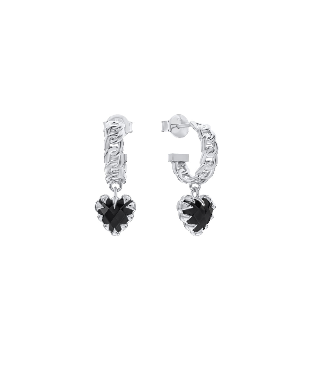 LOVE CLAW CURB HOOPS - ONYX
