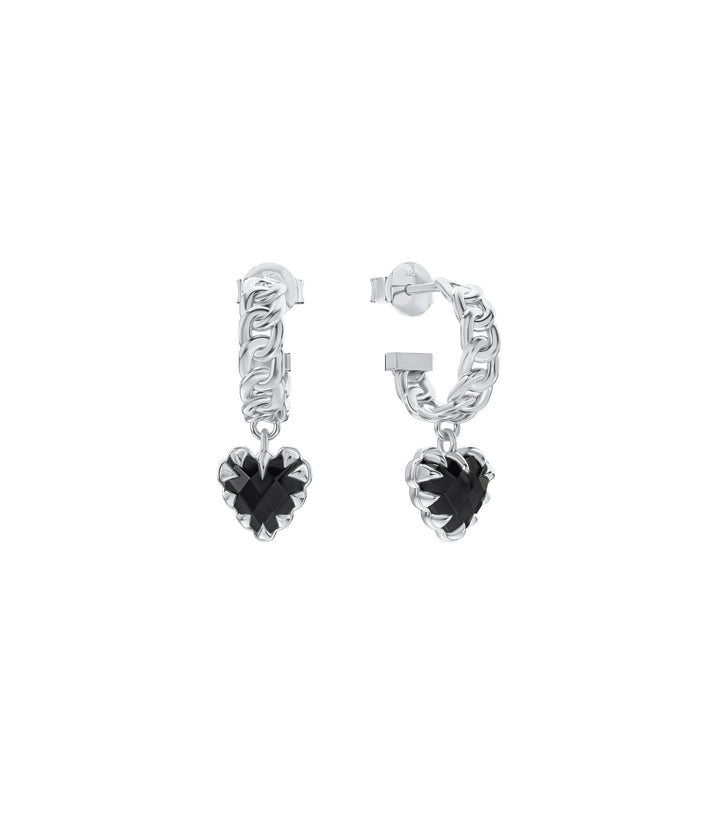 LOVE CLAW CURB HOOPS - ONYX