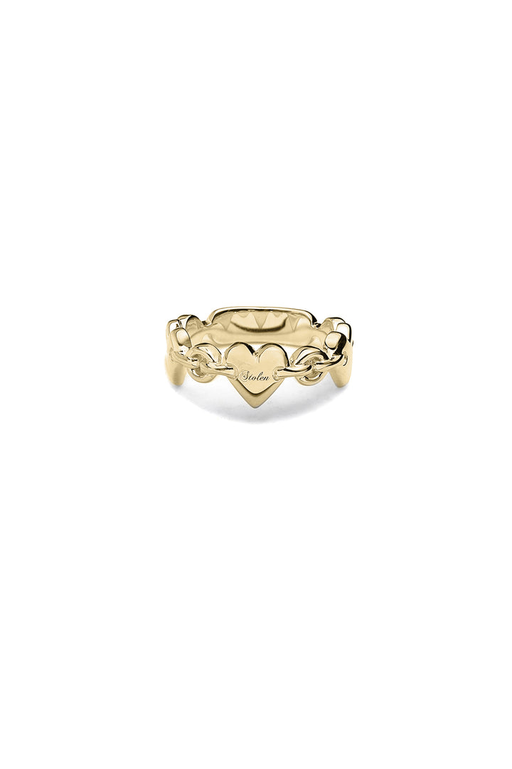 LOVE LOCKET ETERNITY RING GOLD PLATED