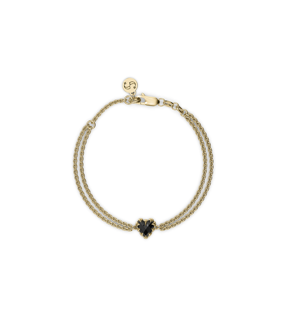 STOLEN GIRLFRIENDS CLUB ハートピン ブレスレット Stolen Girlfriends Club | LOVE CLAW HEART BRACELET ONYX & GOLD PLATED