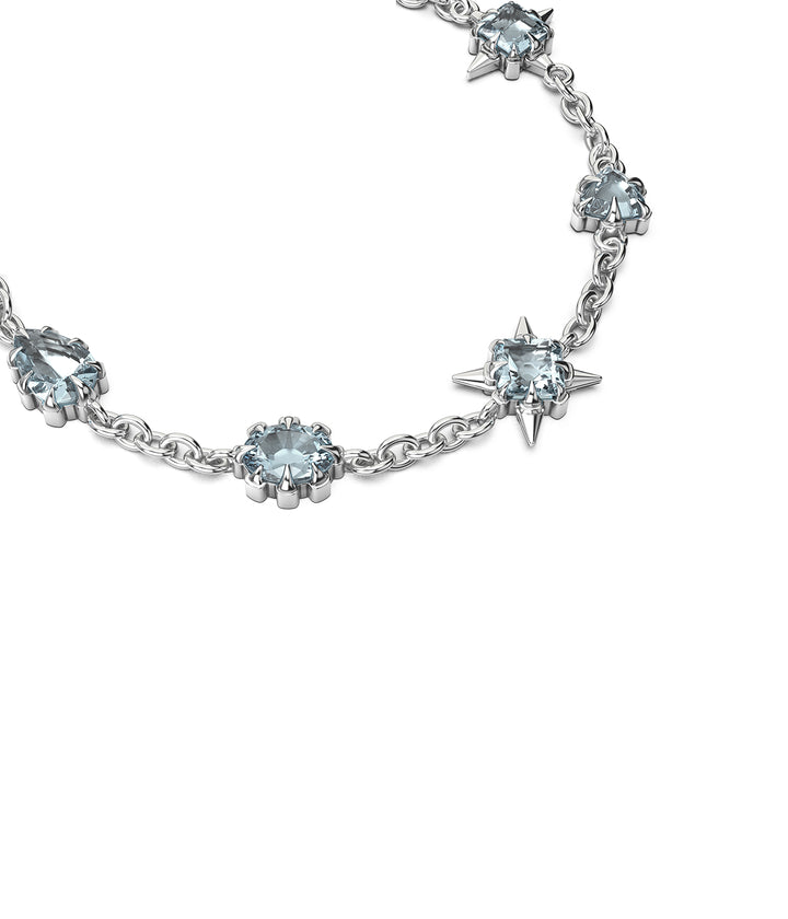 PRECIOUS PUNK INFINITY BRACELET - SKY BLUE TOPAZ