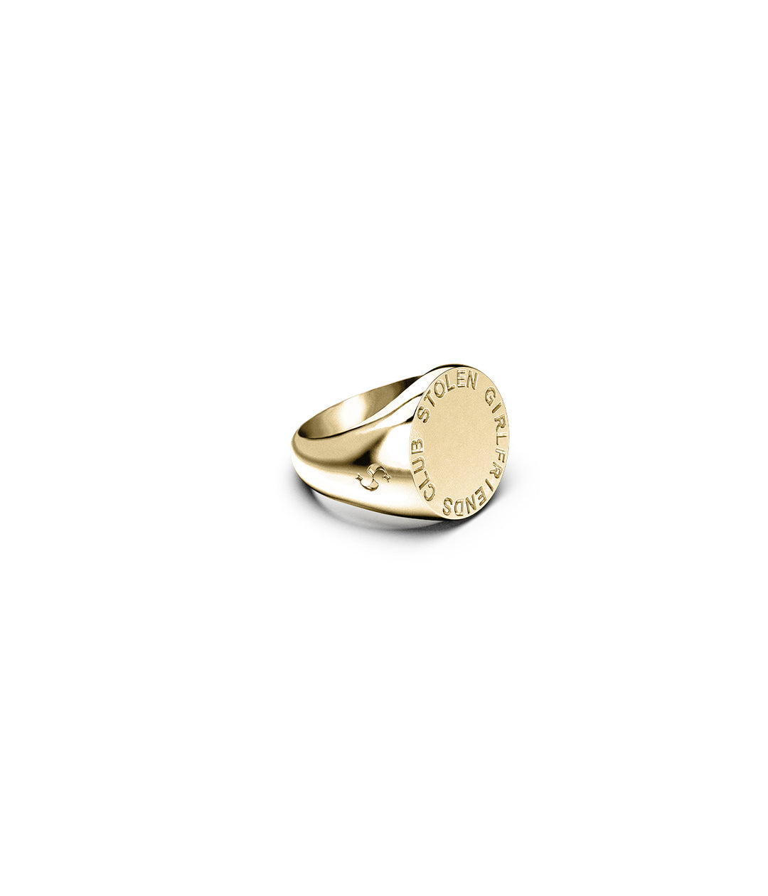 TEXT LOGO SOVEREIGN RING - 9K GOLD