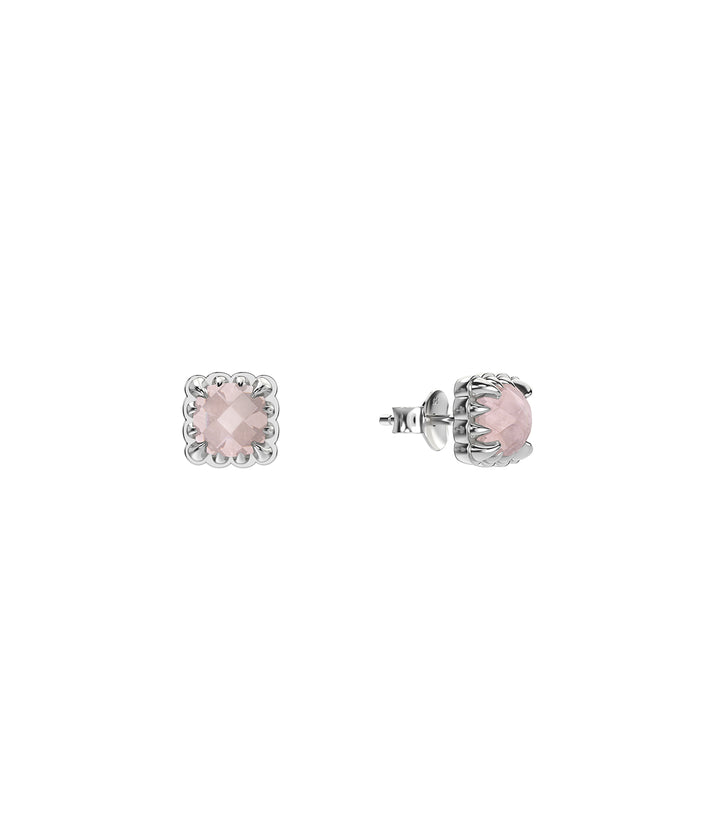 BABY CLAW STUDS - ROSE QUARTZ