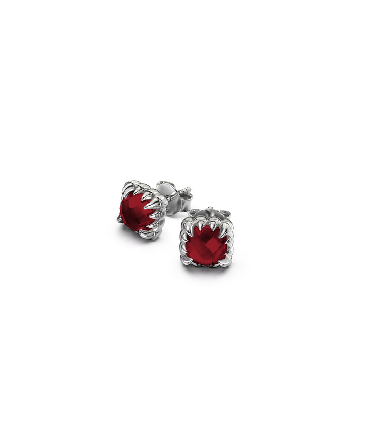 MINI CLAW STUDS GARNET