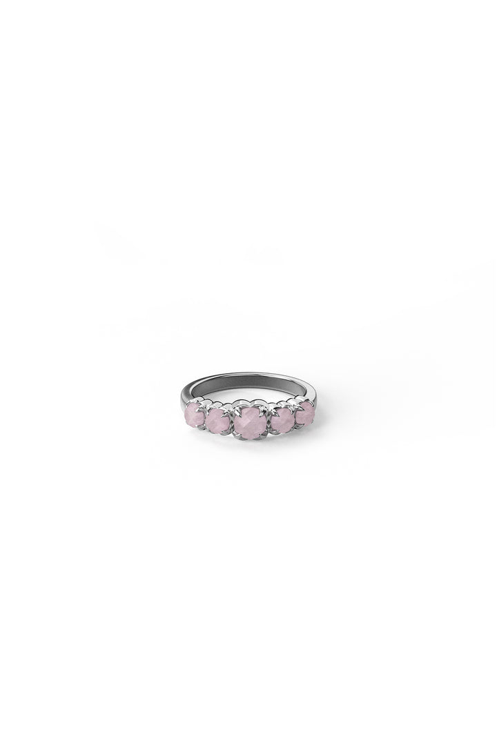 ORIGINAL SETTING - HALO CLUSTER RING - ROSE QUARTZ