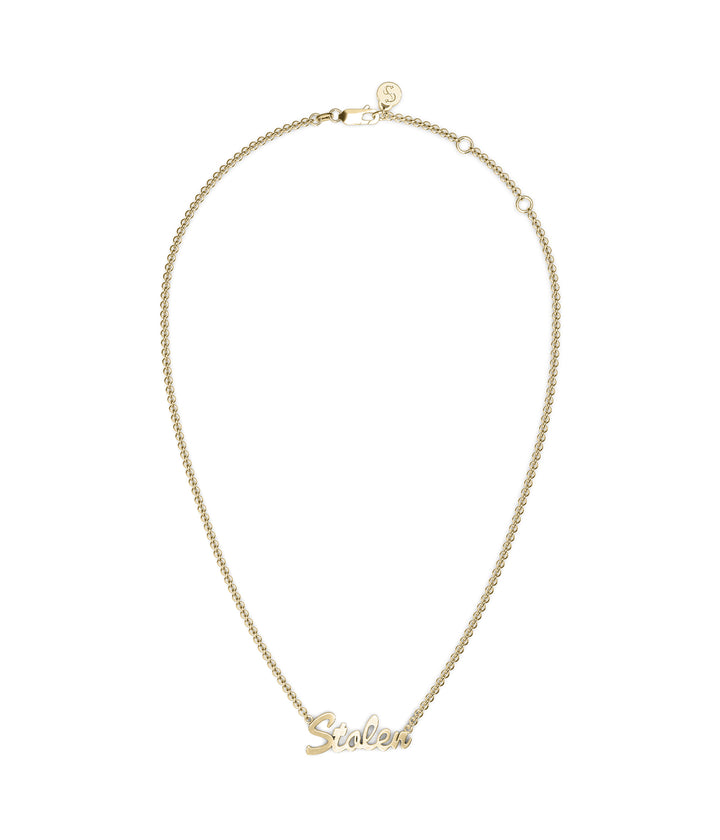 STOLEN SCRIPT NECKLACE - GOLD PLATED