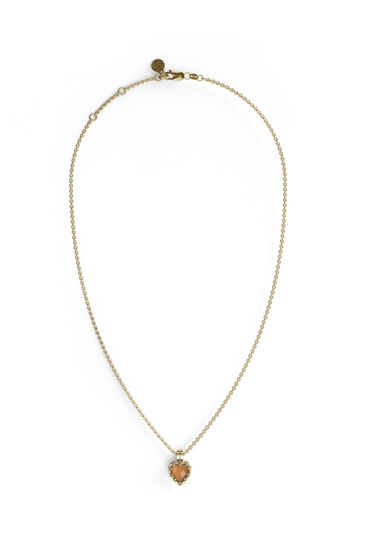 LOVE CLAW NECKLACE CITRINE - GOLD PLATED