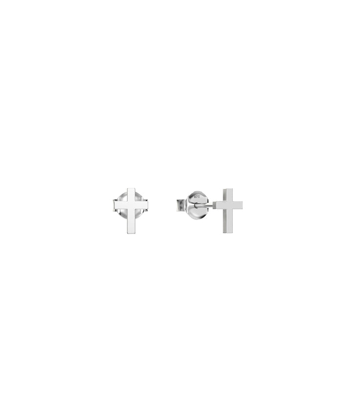 TINY STOLEN CROSS EARRINGS