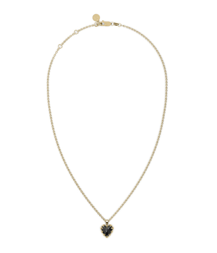 LOVE CLAW NECKLACE  ONYX - GOLD PLATED