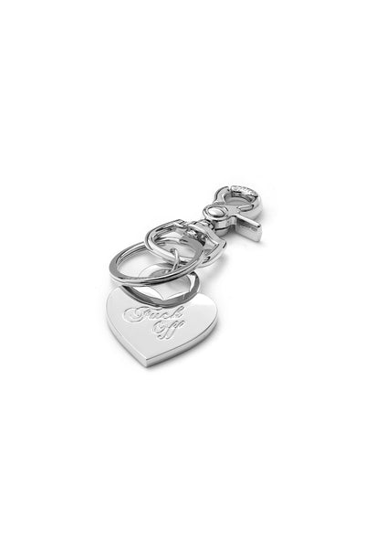 Stolen Girlfriends Club | 'Fuck Off' Key Ring Silver