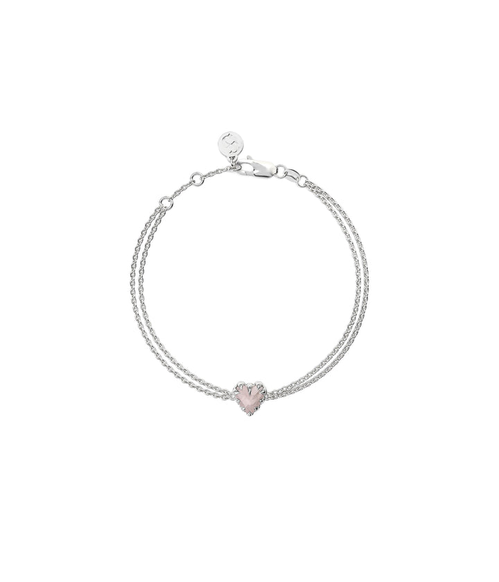 LOVE CLAW BRACELET ROSE QUARTZ