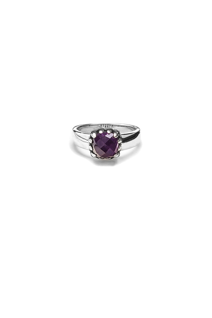 BABY CLAW RING DARK AMETHYST