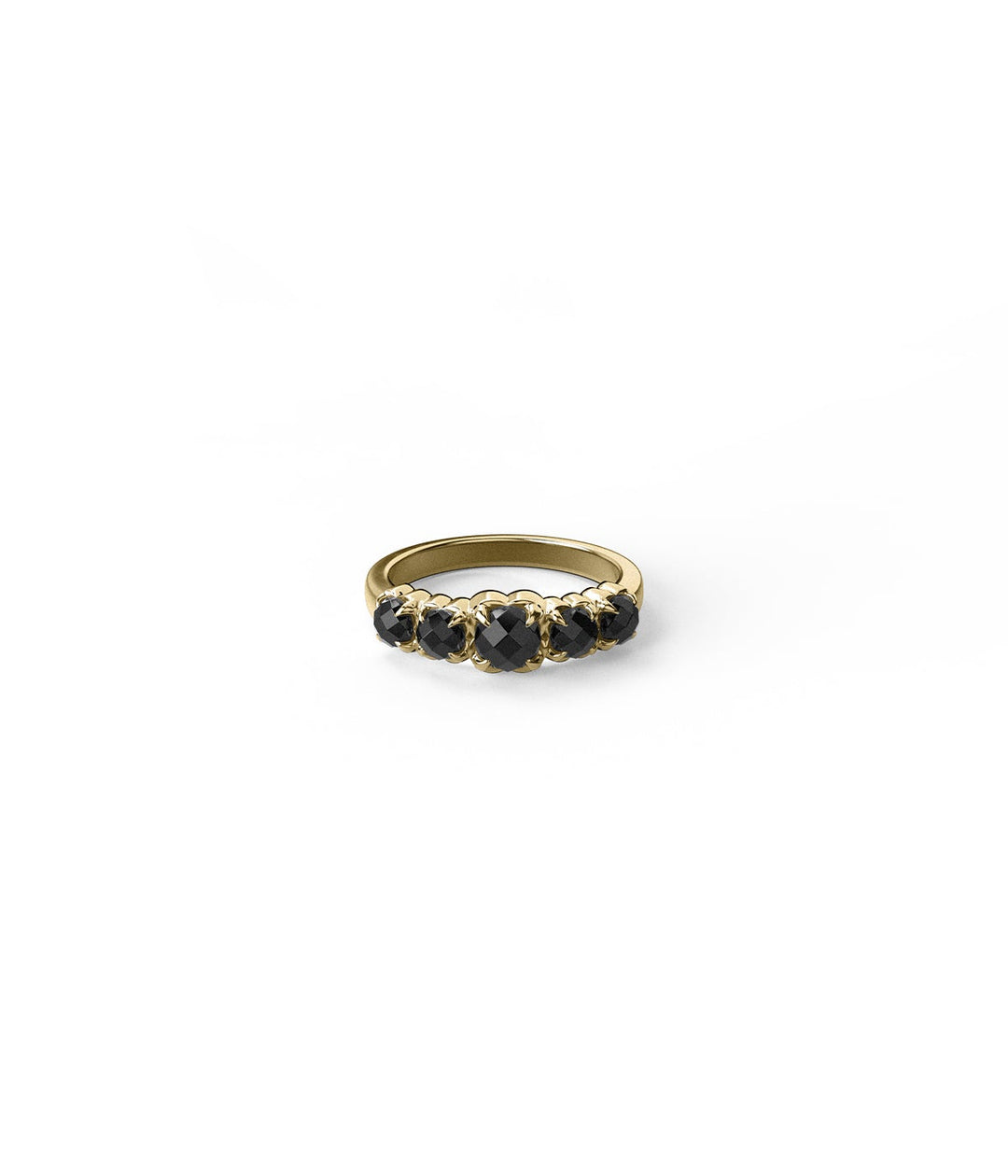 ORIGINAL SETTING - HALO CLUSTER RING ONYX - 18K GOLD VERMEIL