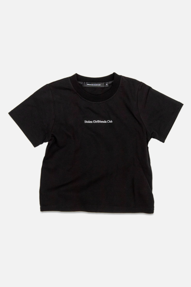 SERIF BABY TEE BLACK