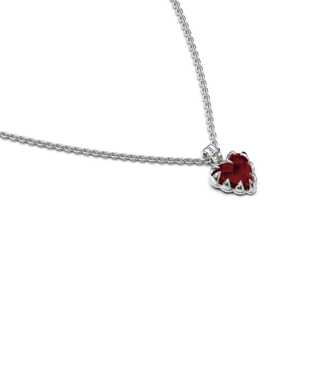 LOVE CLAW NECKLACE GARNET