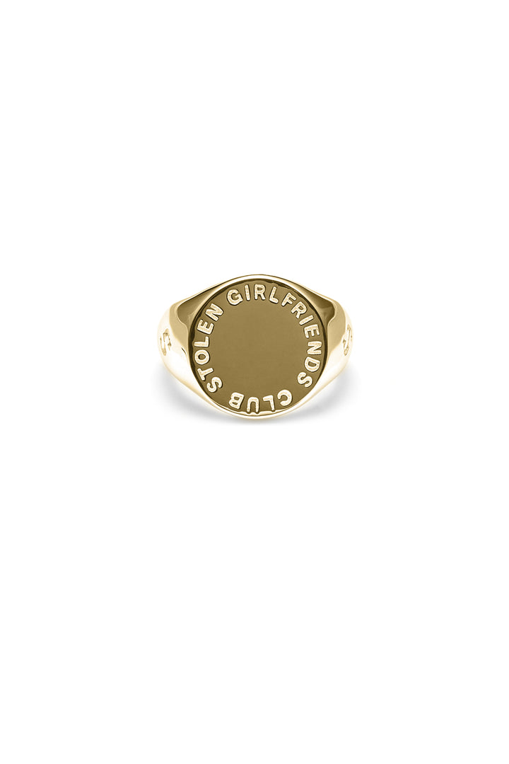 TEXT LOGO SOVEREIGN RING