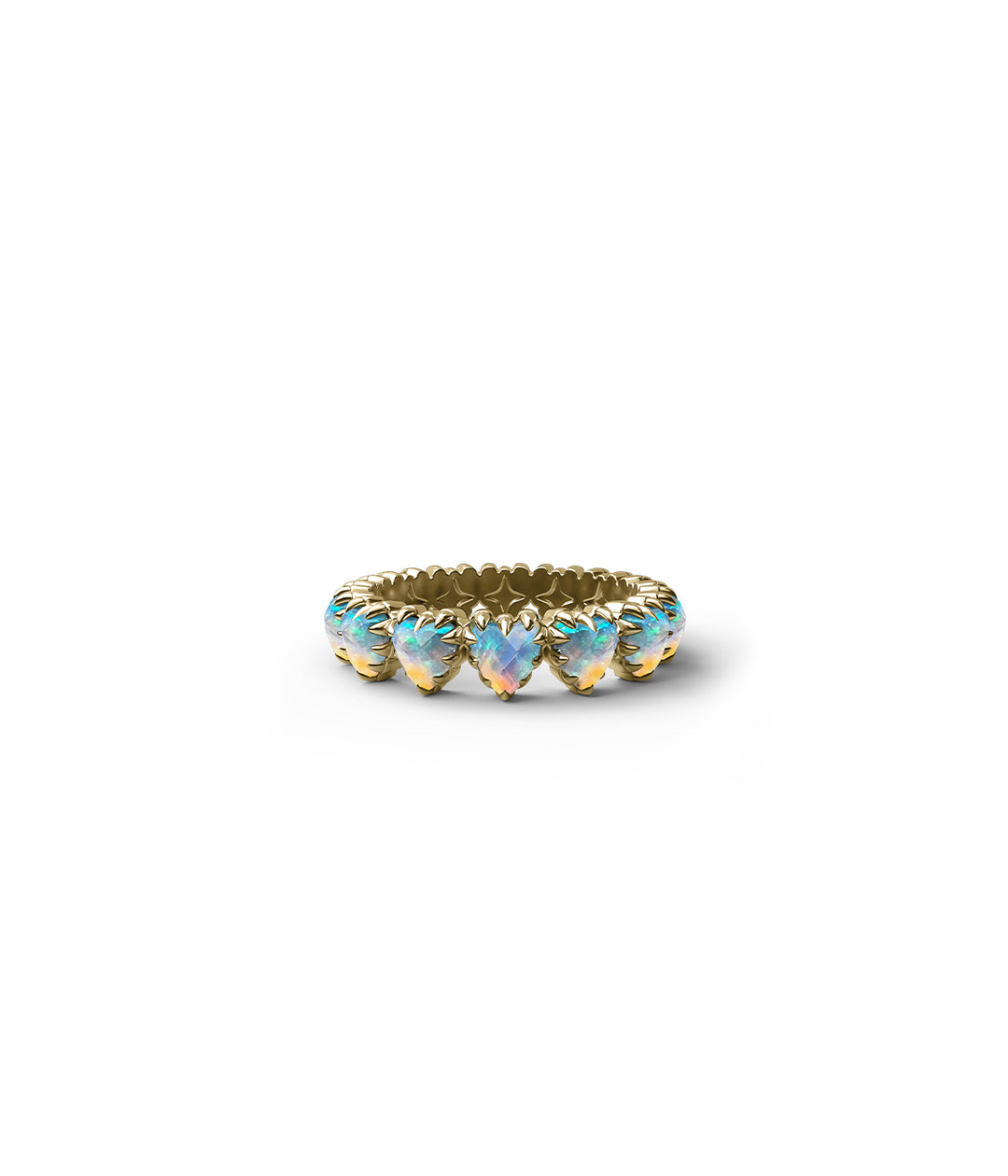 LOVE CLAW ETERNITY RING BELLO OPAL - GOLD VEMEIL
