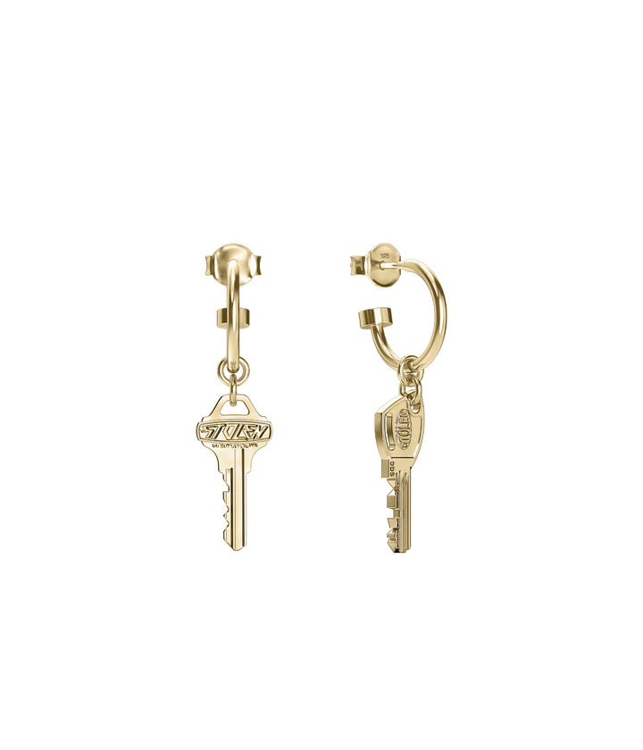 MASTER KEY ANCHOR EARRINGS - GOLD PLATED