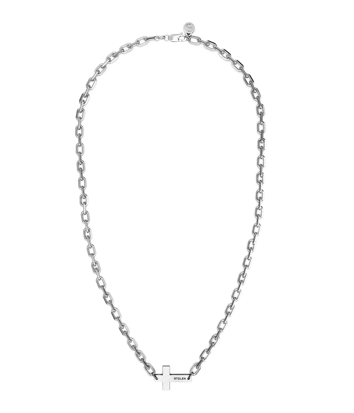 FALLING CROSS MAXI NECKLACE