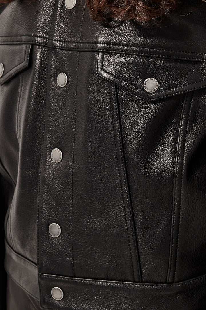 SABBATH LEATHER TRUCKER JACKET