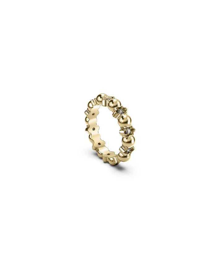 DARKNESS AND LIGHT RING - GOLD VERMEIL