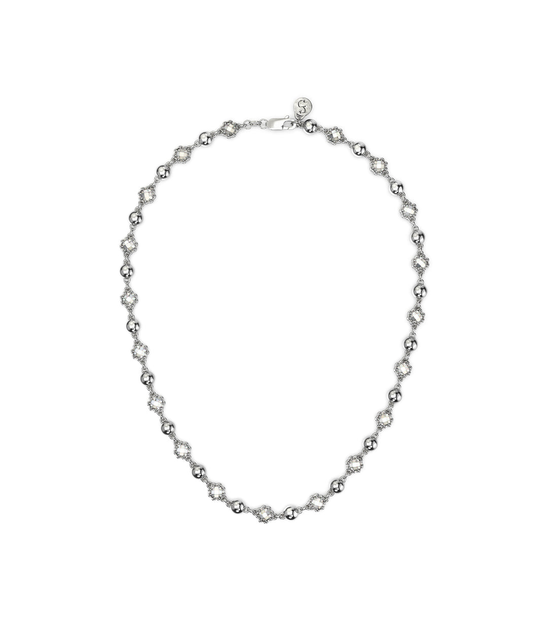 DARKNESS AND LIGHT BALL CHAIN NECKLACE