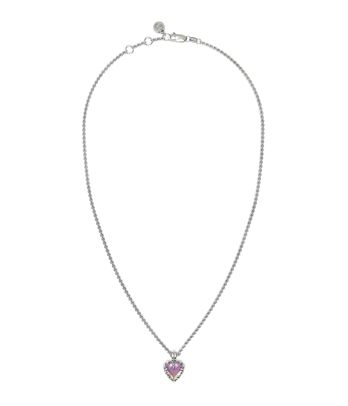 Sterling Silver Mystic Quartz Love Claw Heart Necklace - Stolen