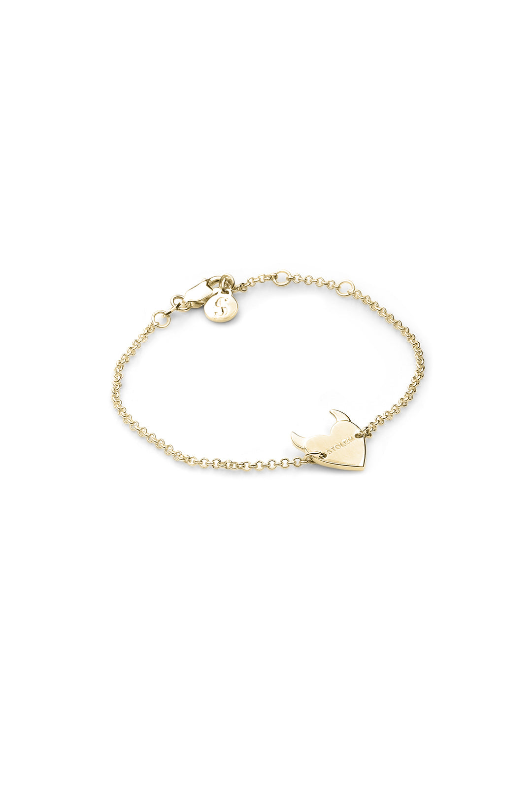 SINISTER HEART BRACELET - GOLD PLATED