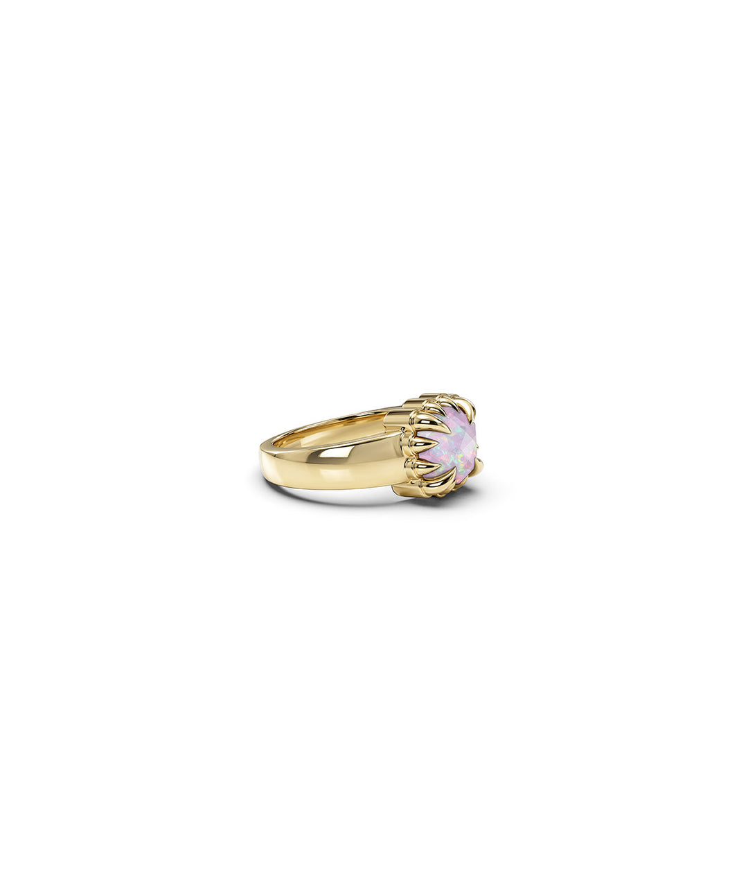 BABY CLAW RING - PINK BELLO OPAL - 18K GOLD VERMEIL