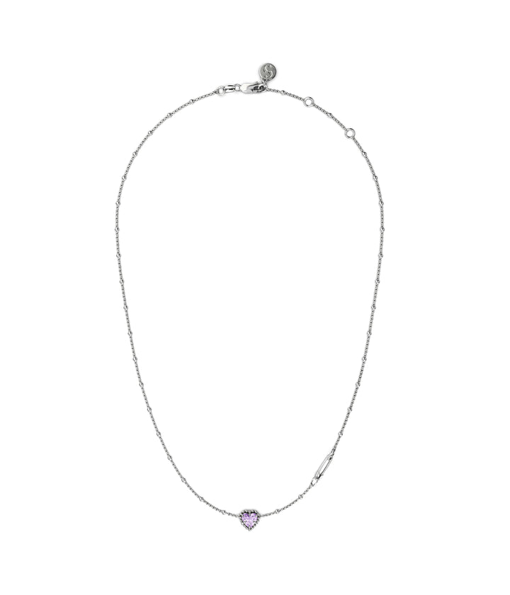 DAHLIA'S HEART NECKLACE  - AMETHYST