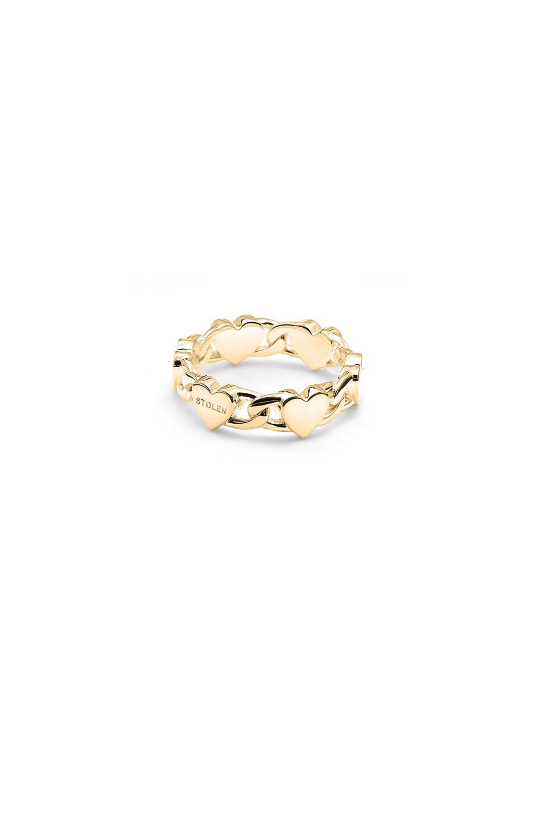 LOVE CHAIN ETERNITY RING GOLD PLATED