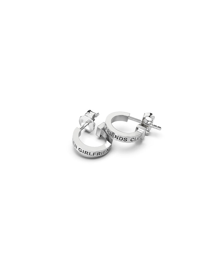 CLEAN LOGO HOOP EARRINGS