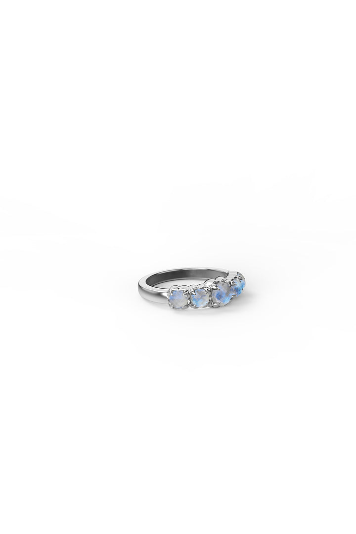 HALO CLUSTER RING MOONSTONE