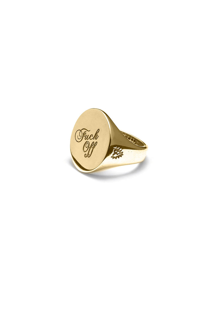 WARM WELCOME SOVEREIGN RING GOLD PLATED