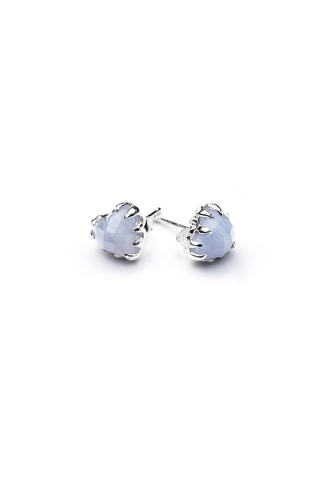 LOVE CLAW EARRINGS BLUE LACE AGATE