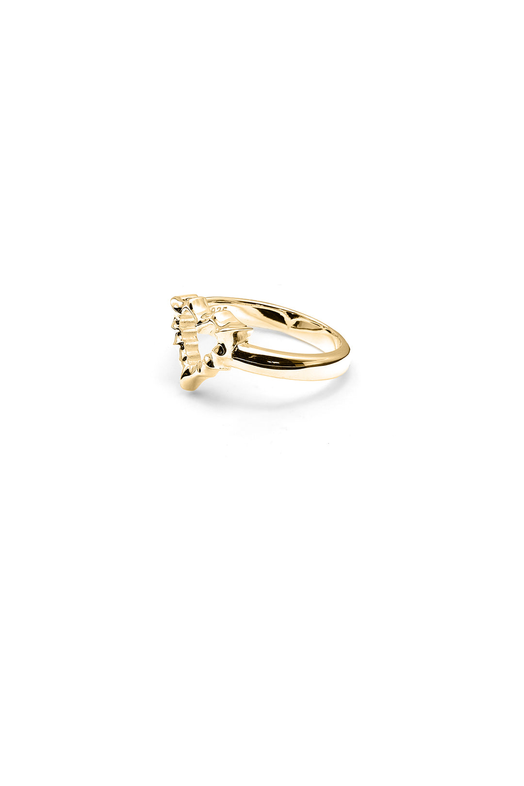 JAGGED HEART MINI RING GOLD PLATED