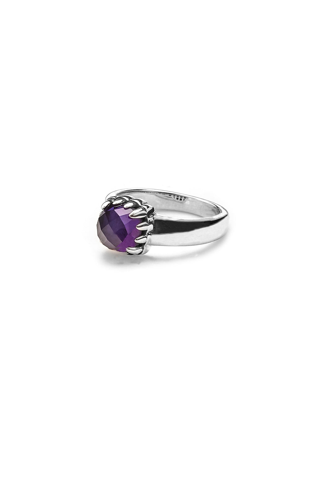 BABY CLAW RING DARK AMETHYST