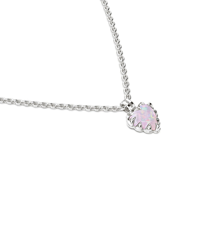 MINI LOVE CLAW NECKLACE - PINK BELLO OPAL