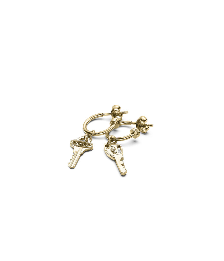 MASTER KEY ANCHOR EARRINGS - GOLD PLATED