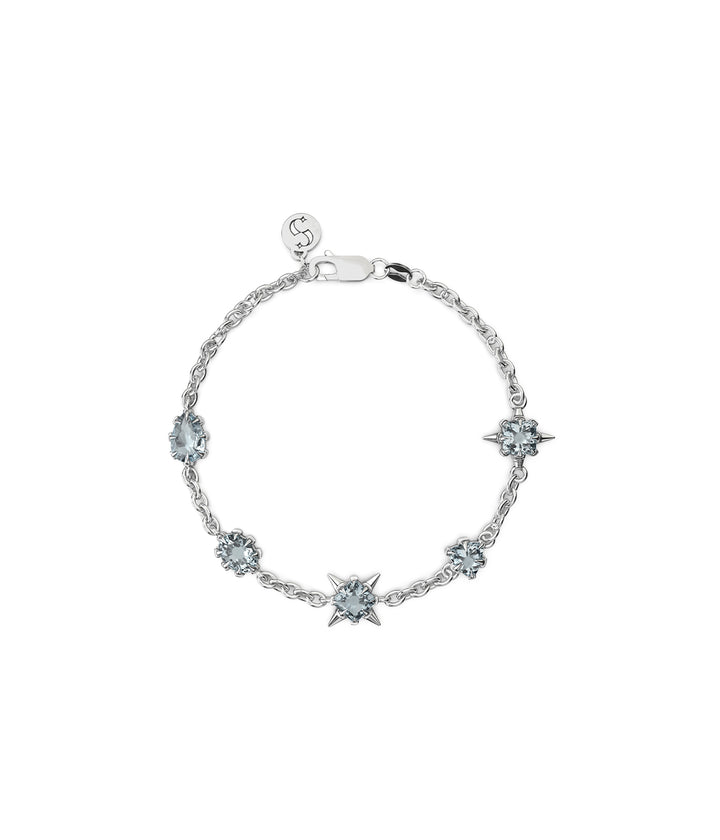 PRECIOUS PUNK INFINITY BRACELET - SKY BLUE TOPAZ