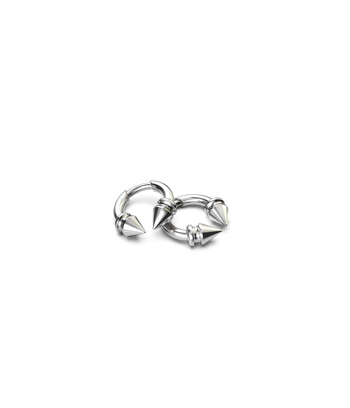 CLOSED FOB HUGGIE EARRINGS