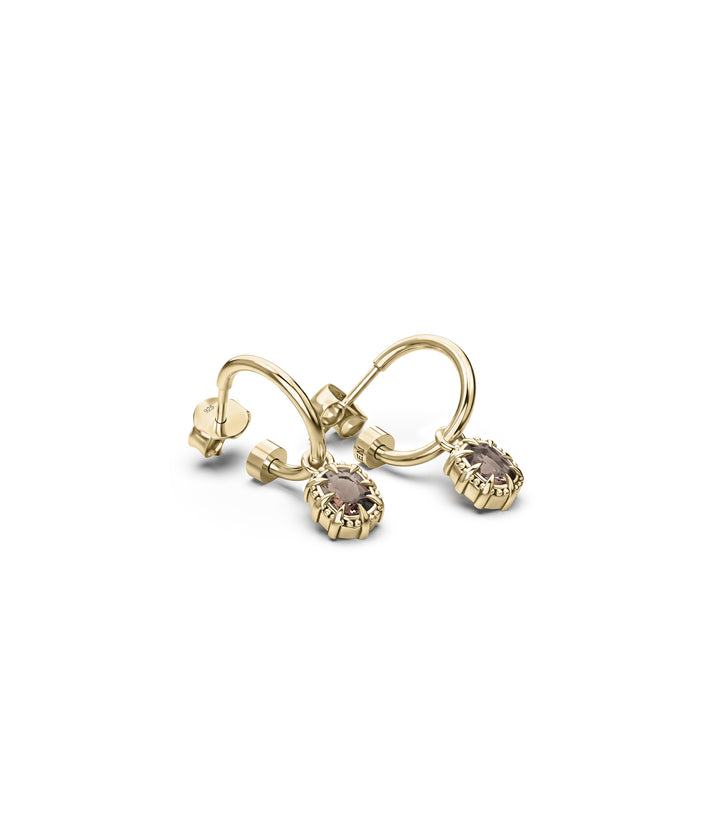 DAHLIA'S EMBRACE HOOP EARRINGS - 18K GOLD PLATED