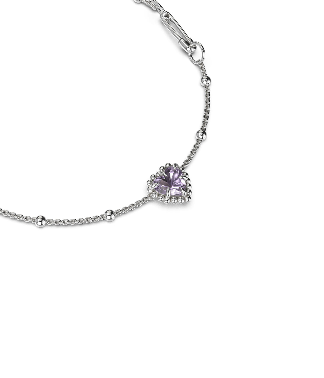 DAHLIA'S HEART BRACELET - AMETHYST