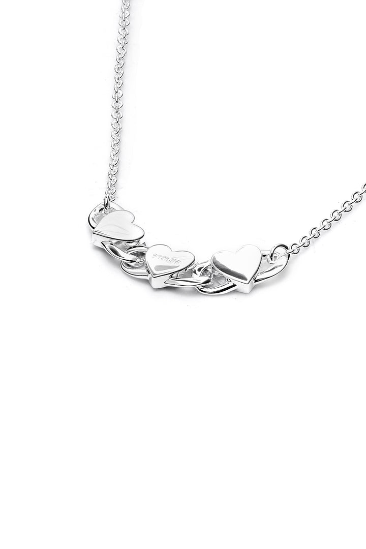 TRIPLE HEART LOVE CHAIN NECKLACE