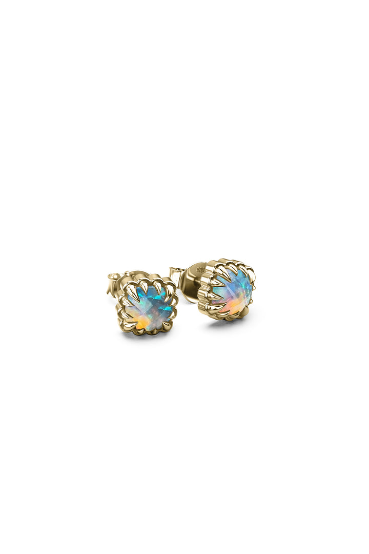MINI CLAW STUDS BELLO OPAL - GOLD PLATED